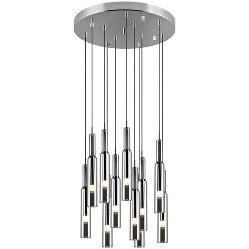 Trio Select LED viseča svetilka v srebrni barvi s steklenim senčnikom &amp;oslash; 50 cm Lucent &amp;ndash; Slike