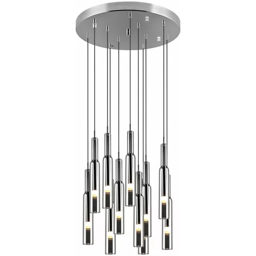 Trio Select LED viseča svetilka v srebrni barvi s steklenim senčnikom ø 50 cm Lucent –
