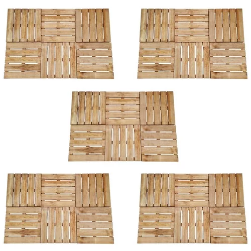  Talne plošče 30 kosov 50x50 cm lesene rjave