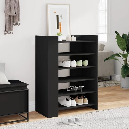  The living store omarica za čevlje črna 74,5x37,5x100 cm inženirski les - omara za čevlje, (21485681) Cene