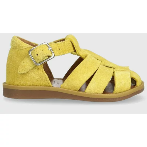 Pom d'Api Dječje sandale od brušene kože boja: žuta