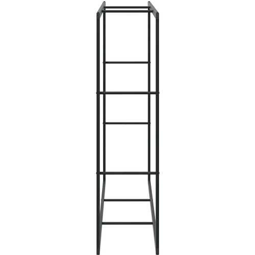 VidaXL Stalak za drva crni 110x30x116 cm čelik Slike