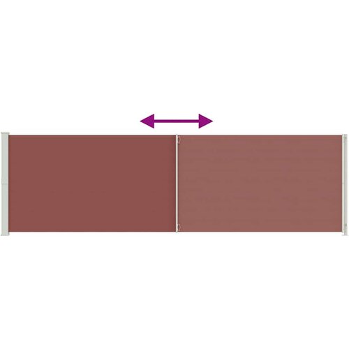 VidaXL Uvlačiva bočna tenda za terasu 180 x 600 cm smeđa Slike
