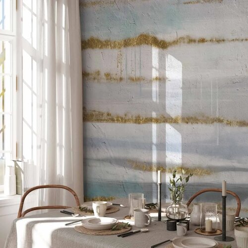  Foto tapeta - Modernist background - abstract stripes pattern with gold patterns 150x105 Slike
