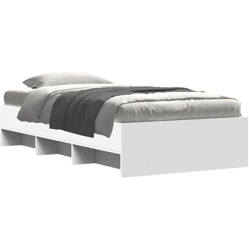  Okvir za krevet bijeli 75x190 cm konstruirano drvo Slike