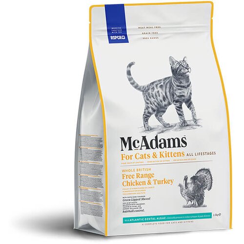 McAdams Cats &amp;amp; Kittens Free Range Chicken &amp;amp; Turkey - hrana za mačiće i odrasle mačke sa piletinom i ćuretinom (375g, 1,5kg, 3,75kg) 1,5kg Slike
