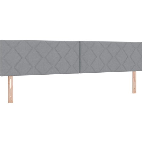  LED glava kreveta Svijetlo siva 200 cm tkanina Slike