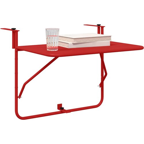  Viseci Balkon Stol Crvena 60 x 39 x 65 cm Čelik Slike
