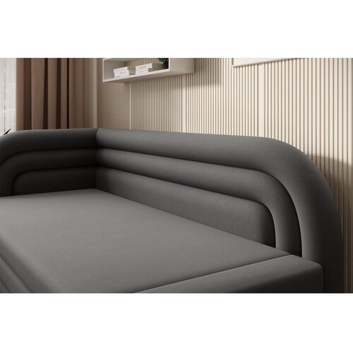 ELTAP Siva bar&amp;scaron;unasti sklopiva/s prostorom za odlaganje sofa s lijevim kutom 223 cm Fabillo &amp;ndash; Slike