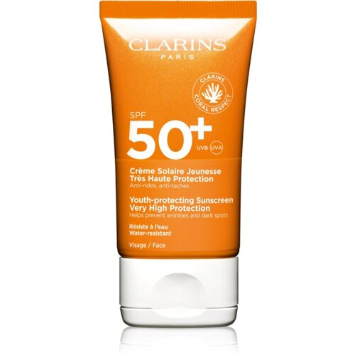 Clarins Sun Care Youth-Protecting Sunscreen krema za sončenje za obraz SPF 50+ 50 ml Slike