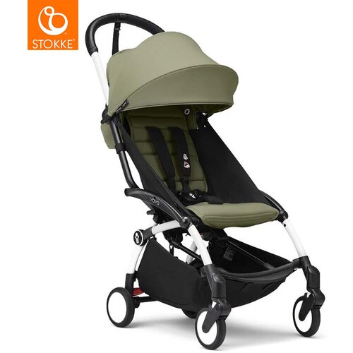 Stokke yoyo&amp;sup3; dječja kolica 6+ olive (white frame) Slike