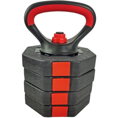 EB FIT nastavljiv kompozitni kettlebell 10 kg &amp;ndash; 4 &amp;times; 2,5 kg, nastavljiva teža Slike