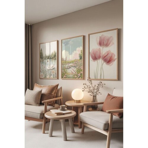 WALLXPERT Č-300804 - 3040 set dekorativnih slika u više boja (3 komada) Cene
