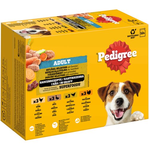 Pedigree multi pakiranje vrećice - 96 x 100 g izbor peradi u umaku (4 vrste) Cijene