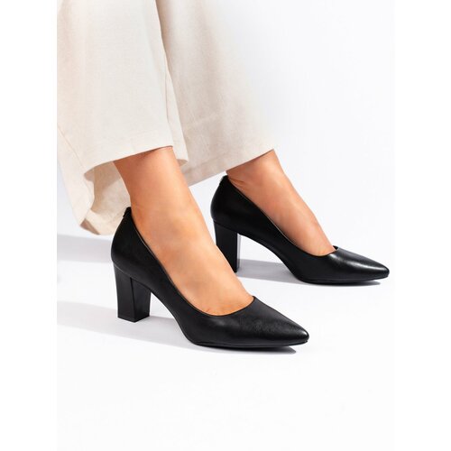 SERGIO LEONE Women's black pumps on a stiletto heel by Slike