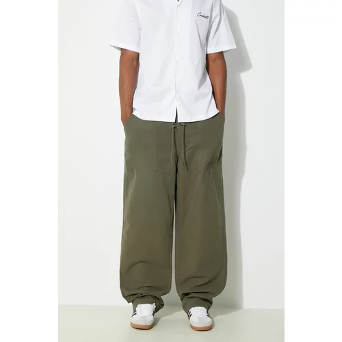Vans Pamučne hlače Premium Standards Easy Trouser LX boja: zelena, ravni kroj, VN000GZ2KCZ1