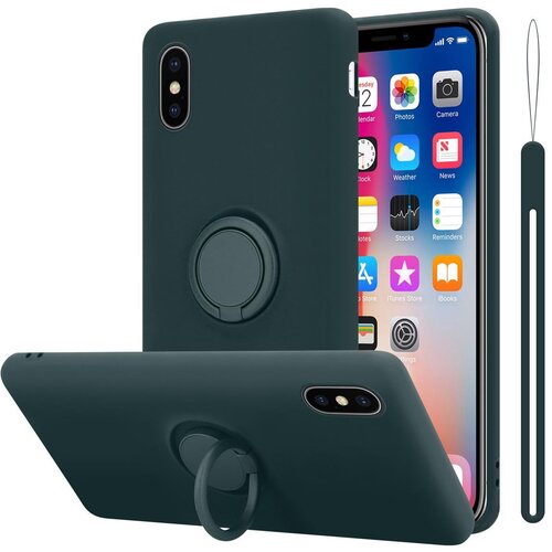 Cadorabo Ohišje, združljiv z Apple v tekoči zeleni barvi - zaščitni pokrov iz fleksibilnega silikona TPU z obročem, (20590708) Cene