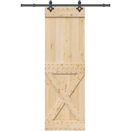 vidaXL Klizna vrata s priborom za montažu 70 x 210 cm masivna borovina Cijene