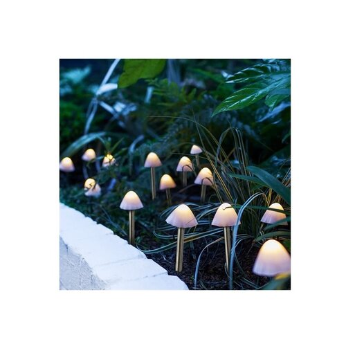 Garden of Eden led solarna svetilka - 12 mini gob - toplo bela - 24 cm x 4 m Cene