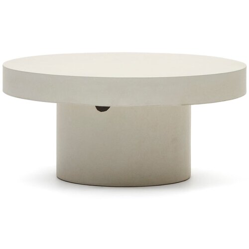 Kave Home Betonska okrogla vrtna mizica &amp;oslash; 90 cm Aiguablava - Slike