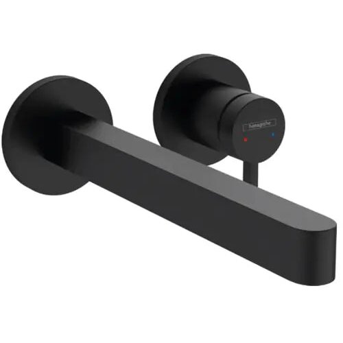 Hansgrohe BATERIJA ZA LAVABO FINORIS ZIDNA 228 mm MATT BLACK Cene