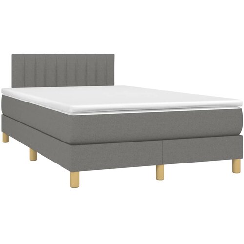  Krevet box spring s madracem tamnosivi 120 x 190 cm tkanina Slike