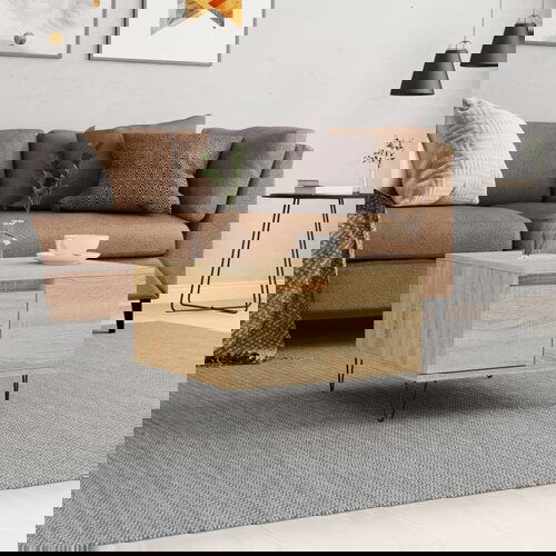 vidaXL Stolić za kavu boja hrasta 55x55x36 5 cm konstruirano drvo Cijene