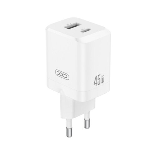 XO Kućni punjač od 45W (USB-C + USB-A) CE36, Beli Cene
