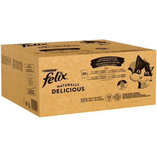 MEGA pakiranje Felix Naturally Delicious 80 x 80 g - Raznolikost okusov z dežele Cijene