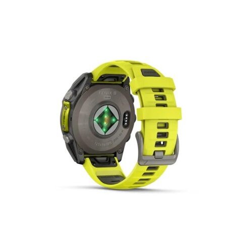 Garmin fenix 8, 47 mm, solar sapphire titanium, amp yellow/graphite, (21581873) Slike