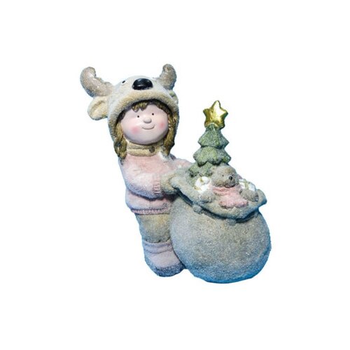  Willy, novogodišnja dekoracija, devojčica i jelka, roze, 28cm ( 770107 ) Cene