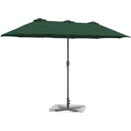  Vrtni suncobran Zelena 370 x 197 x 239 cm Poliester i aluminij Slike