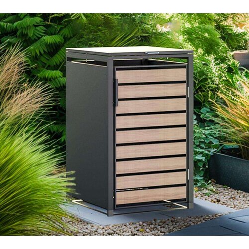  Westman - Spremi&scaron;te za kantu za smeće Lacina | 1x240L | Izgled antracit/drvo | 80x68x116 cm - BRANDED IN GERMANY Cijene