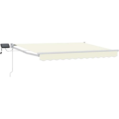 Ručna Ročna zložljiva senčnica z LED lučmi krema 3,5 x 2 m, (5000204955) Cene