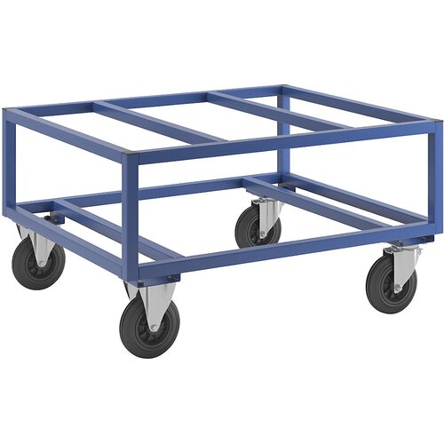 Kongamek transportni voziček za palete KM221, dxšxv 1200 x 1000 x 650 mm, modre barve, 2 vrtljivi in 2 fiksni kolesi Cene
