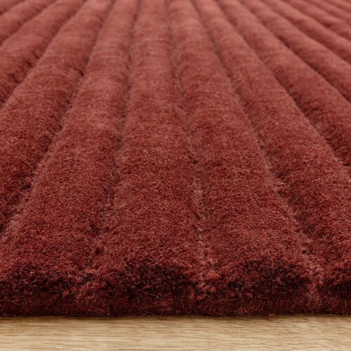 Asiatic Carpets Bordo rdeča ročno tkana volnena preproga 120x170 cm &amp;ndash; Slike