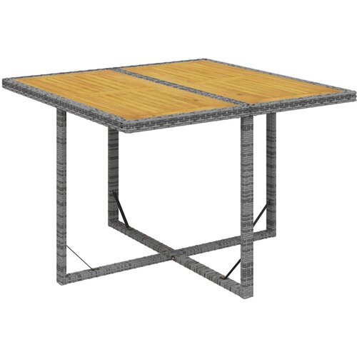  5-dijelni vrtni blagovaonski set od poliratana sivi Siva 109 cm table length Slike