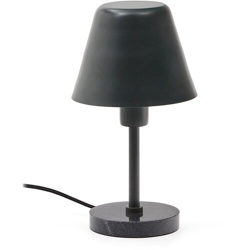 Kave Home Temno zelena/črna marmorna namizna svetilka s kovinskim senčilom (vi&amp;scaron;ina 32 cm) Calina &amp;ndash; Slike