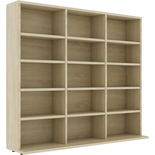 Maison Chic Omarca za CD - CD stojalo - CD regal plo&amp;scaron;če sonoma hrast 102x23x89,5 cm iverna plo&amp;scaron;ča, (21673964) Slike