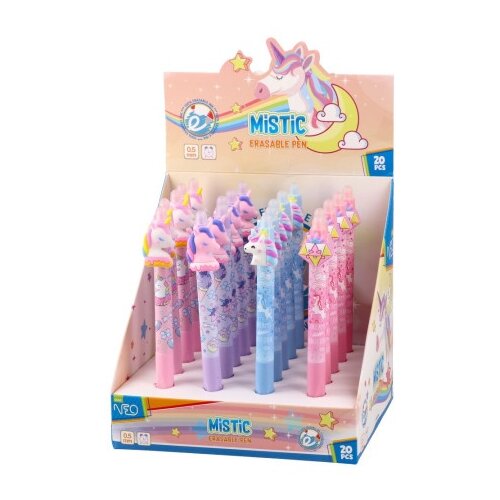Sazio Mistic, izbrisiva gel olovka, plava, 0.5mm, Dream unicorn ( 116061 ) Slike