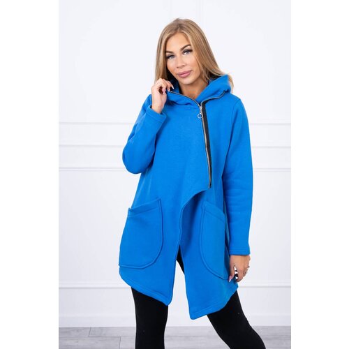 Kesi Insulated sweatshirt with asymmetrical zipper purple blue Slike