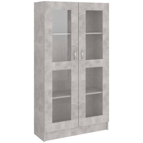 vidaXL Vitrina betonsko siva 82,5x30,5x150 cm iverna plošča, (20771717) Cene