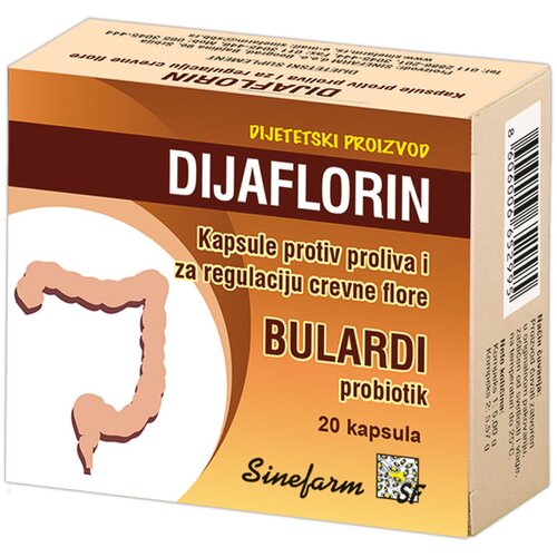 Sinefarm Kapsule protiv proliva i za regulaciju crevne flore Bulardi probiotik Dijaflorin 20/1 Slike