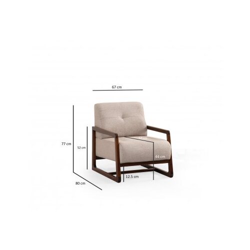 Atelier Del Sofa Fotelja Athena Bergere 60x81x72cm Bež Slike