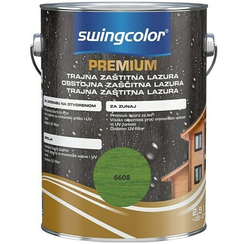 SWINGCOLOR Obstojna zaščitna lazura Premium (barva: zelena, 2,5 l) Cene