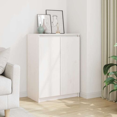 vidaXL Komoda bijela 60 x 36 x 84 cm od masivne borovine Cene