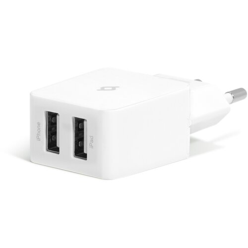 Ttec Punjač Zidni MFi (Apple license) - 2xUSB - White - +Lightning cable 1m Cene