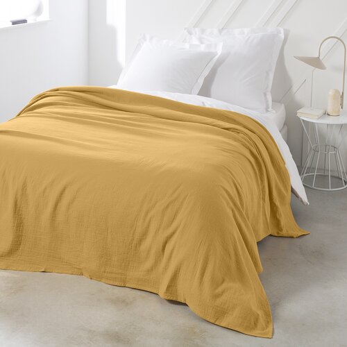 Today Jete de Lit 220/240 Gaze de coton Essential Ocre Žuta Cijene