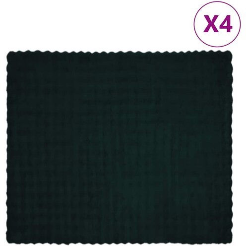 vidaXL Dežnik iz umetnega zajčjega krzna 4 pcs Temno zelena Cene