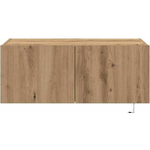  zidni ormar s LED svjetlima Umjetnički hrast 80 x 35 x 31 cm Slike